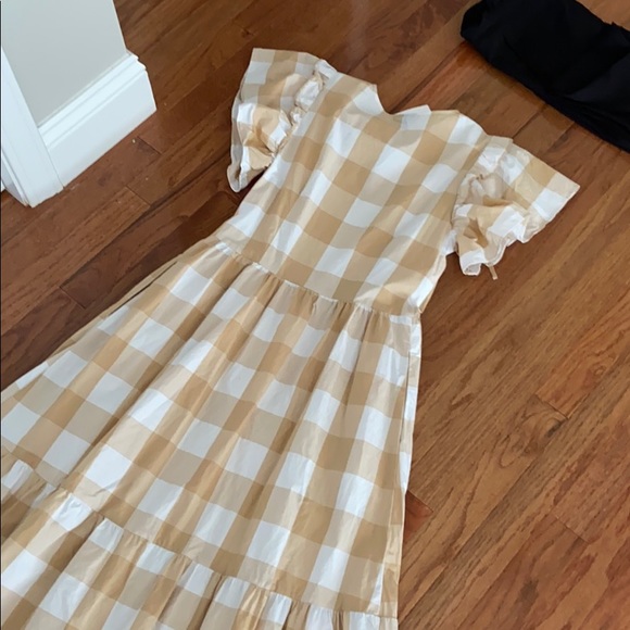 NWT Who What Wear Check Bell Sleeve Midi - Picture 9 of 12